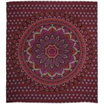 BOB Batik přehoz na postel indický Lotos Mandala fialový bavlna King size Dvoulůžko 230 x 200 cm – Sleviste.cz