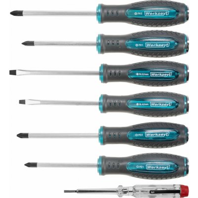 WERKZEYT Sada úderových šroubováků + zkoušečka napětí, 7dílná – Hledejceny.cz