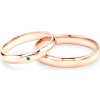 Prsteny Savicki Snubní prsteny Fairytale růžové zlato smaragd půlkulaté OBR FAIR SZM R