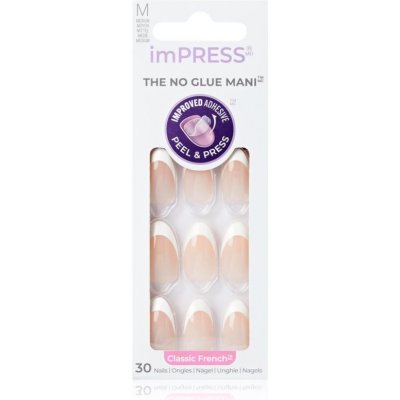 KISS imPRESS The No Glue Mani umělé nehty samolepicí Everlasting 30 ks – Zboží Dáma