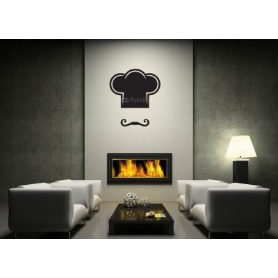 Weblux vzor s45090895 Šablona na zeď - chef Hat and mustache abstrahovat inzerce informovat o, rozměry 120 x 100 cm – Zboží Mobilmania