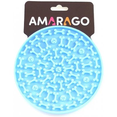 AMARAGO Lízací podložka kruh modrý 15 cm – Zboží Dáma