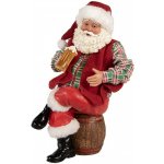 Clayre & Eef Červená vánoční dekorace figurka Santa Claus s pivem - 13*13*24 cm – Hledejceny.cz