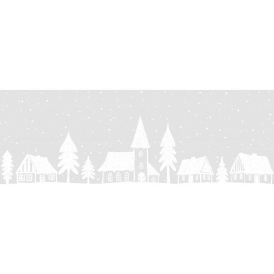 Vánoční statická bordura na sklo W2 20 x 150 cm / Dekorativní statické bordury Domečky d-c-fix – Zboží Mobilmania