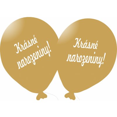 Balonky.cz Balónek zlatý Krásné narozeniny! – Zboží Mobilmania