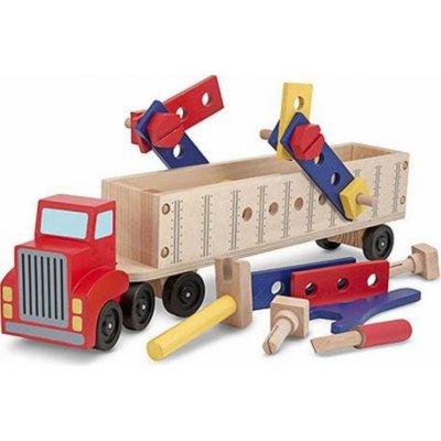 Melissa & Doug Dřevěná konstrukční stavebnice auto – Zbozi.Blesk.cz