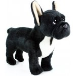 francouzský buldoček černý s obojkem stojící 30 cm – Zboží Dáma