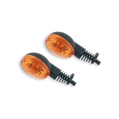 blinkr oválný oranžový - pár pro upevnění z boku šroubem ( ATV, skútr, moto) – Sleviste.cz