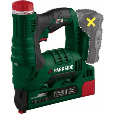 Akumulátorová sponkovačka PARKSIDE PAT 20-Li A1 20 V se sponkami a hřebíky – Sleviste.cz