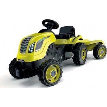 Smoby Šlapací traktor Class zelený s vozíkem