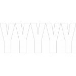 Samolepicí Y bílá samolepící vinylová fólie arch 5 ks - písmena 100 mm – Sleviste.cz
