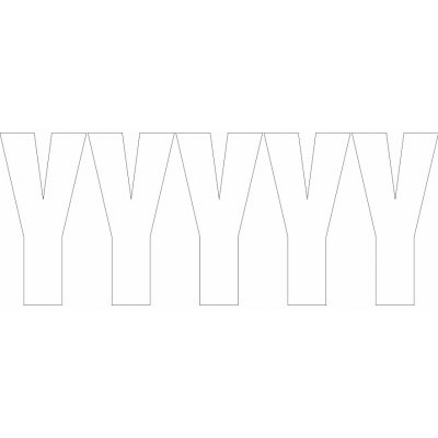 Samolepicí Y bílá samolepící vinylová fólie arch 5 ks - písmena 100 mm – Sleviste.cz