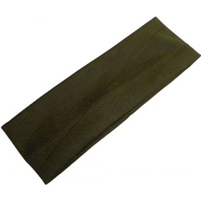 Látková elastická čelenka - khaki - 6,5cm – Zboží Dáma