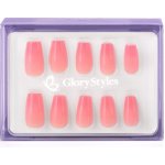 GloryStyles Nalepovací nehty růžová 06 24 ks – Hledejceny.cz