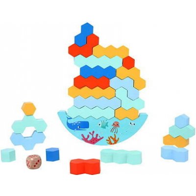 Bavytoy Montessori dřevěná balanční hra – Zbozi.Blesk.cz