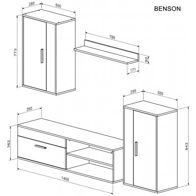 Halmar Benson dub artisan / černá – Zboží Dáma