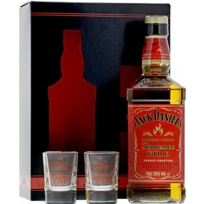 Jack Daniel's Fire 35% 0,7 l (dárkové balení 2 sklenice) – Zbozi.Blesk.cz