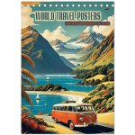 World Travel Posters Nostalgic Trip Around the Globe Wall DIN A4 portrait, CALVENDO 12 Month Wall 2026 – Hledejceny.cz