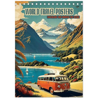World Travel Posters Nostalgic Trip Around the Globe Wall DIN A4 portrait, CALVENDO 12 Month Wall 2026 – Hledejceny.cz