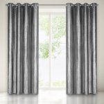 EUROFIRANY ZÁVĚS NA KROUŽCÍCH GLOSSY 140X250 CM ČERNÁ – Sleviste.cz