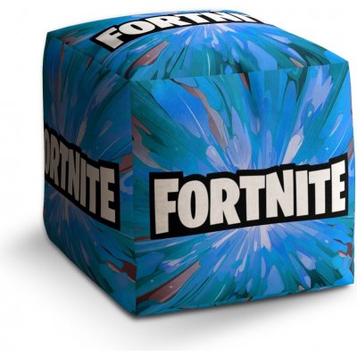 Sablio Taburet Cube FORTNITE modrá: 40x40x40 cm – Zboží Dáma