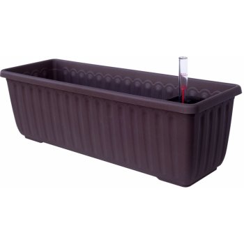 Plastia Samozavlažovací truhlík SIESTA LUX 80x20x19 cm hnědý