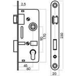 Tesla Zámek zadlabací stavební V6090/45 PL - PZ – Zbozi.Blesk.cz