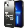 Pouzdro a kryt na mobilní telefon Apple Karl Lagerfeld iPhone 13 mini hardcase Gradient Ikonik Karl & Choupette černé