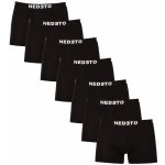 Nedeto 7PACK pánské boxerky černé 7NDTB001-brand – Zboží Mobilmania