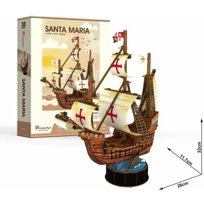 CubicFun 3D puzzle Loď Santa Maria 93 ks – Sleviste.cz