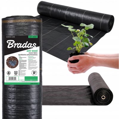 Bradas Tkaná mulčovací textilie 0,4 x 100 m 70 g/m² černá – Zboží Mobilmania