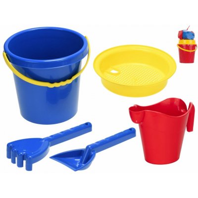 Mikro Trading Sada na písek 17cm 4ks s konvičkou 16cm Modrá – Zboží Dáma