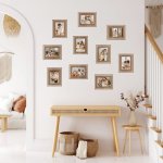 INSPIO Samolepka Samolepky na zeď - Rámečky pro fotky I Dekorace na zeď domov a rodina , dřevěný design rozměry 30x90 – Zboží Dáma