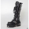 Pánské kotníkové boty New Rock boty kožené Cross Boots 403-S1 black černé