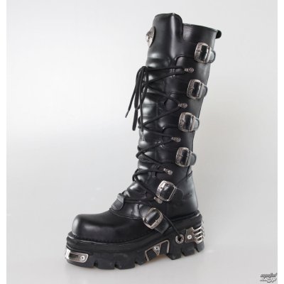 New Rock boty kožené Cross Boots 403-S1 black černé – Zboží Mobilmania