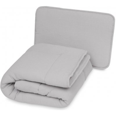 BabyMatex Mušelínový set Světle šedý 135x100 40x60 – Zboží Dáma