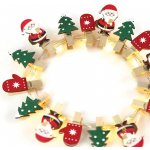 ACA DECOR LED dekorační girlanda Kolíčky s Vánočními motivy teplá bílá barva 3xAA 180 cm – Sleviste.cz