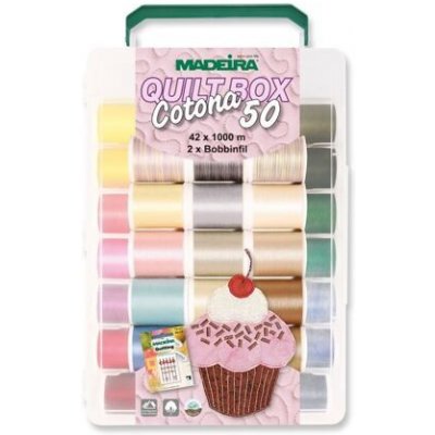Vyšívací a quiltovací nitě Madeira Quilt box Cotona 50 (26x1000m+16x1000m) – Zboží Dáma