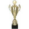 Pohár a trofej Kovový pohár s poklicí Zlatý 46 cm 16 cm