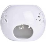 Dedra Keramická aroma lampa s krajkovým dekorem lesklá bílá – Zboží Dáma