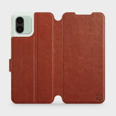 Pouzdro Mobiwear Flip Xiaomi Redmi A2 - C_BRS Brown&Gray – Zboží Mobilmania