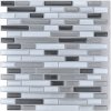 PAVEMOSA 3D samolepící mozaika světle a tmavě šedá bílá nepravidelná 30 x 30 cm