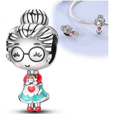 Prosperk Stříbrný korálek na náramek Babička S3852 – Zboží Mobilmania