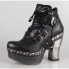 Dámské kotníkové boty New Rock Z010-C1 boty na podpatku černá