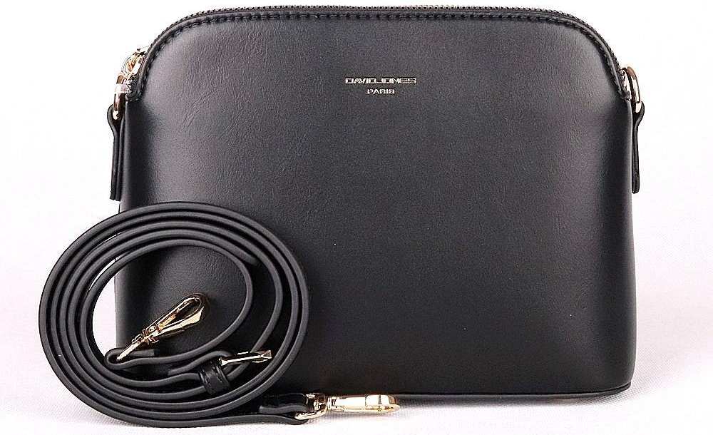 David Jones malá pevná tříoddílová crossbody kabelka CM6938 černá