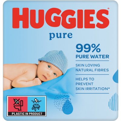 Huggies Pure Triplo vlhčené ubrousky 3x56 ks – Zboží Dáma