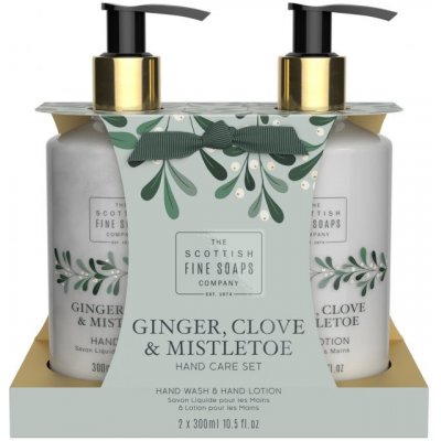 Scottish Fine Soaps Ginger, Clove & Mistletoe tekuté mýdlo na ruce 300 ml + mléko na ruce 300 ml – Hledejceny.cz