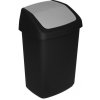 Koš Curver® Kôš SWING BIN, 10 lit., 19.8x24.6x37.3 cm, čierny/sivý, na odpad