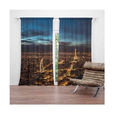Sablio Závěs Noční Paříž: 2ks 140x250cm – Hledejceny.cz