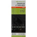 Korum Hotové Návazce Grappler Hair Rigs Barbed 10 cm vel.12 0,26 mm 10 lb 8 ks – Zboží Mobilmania